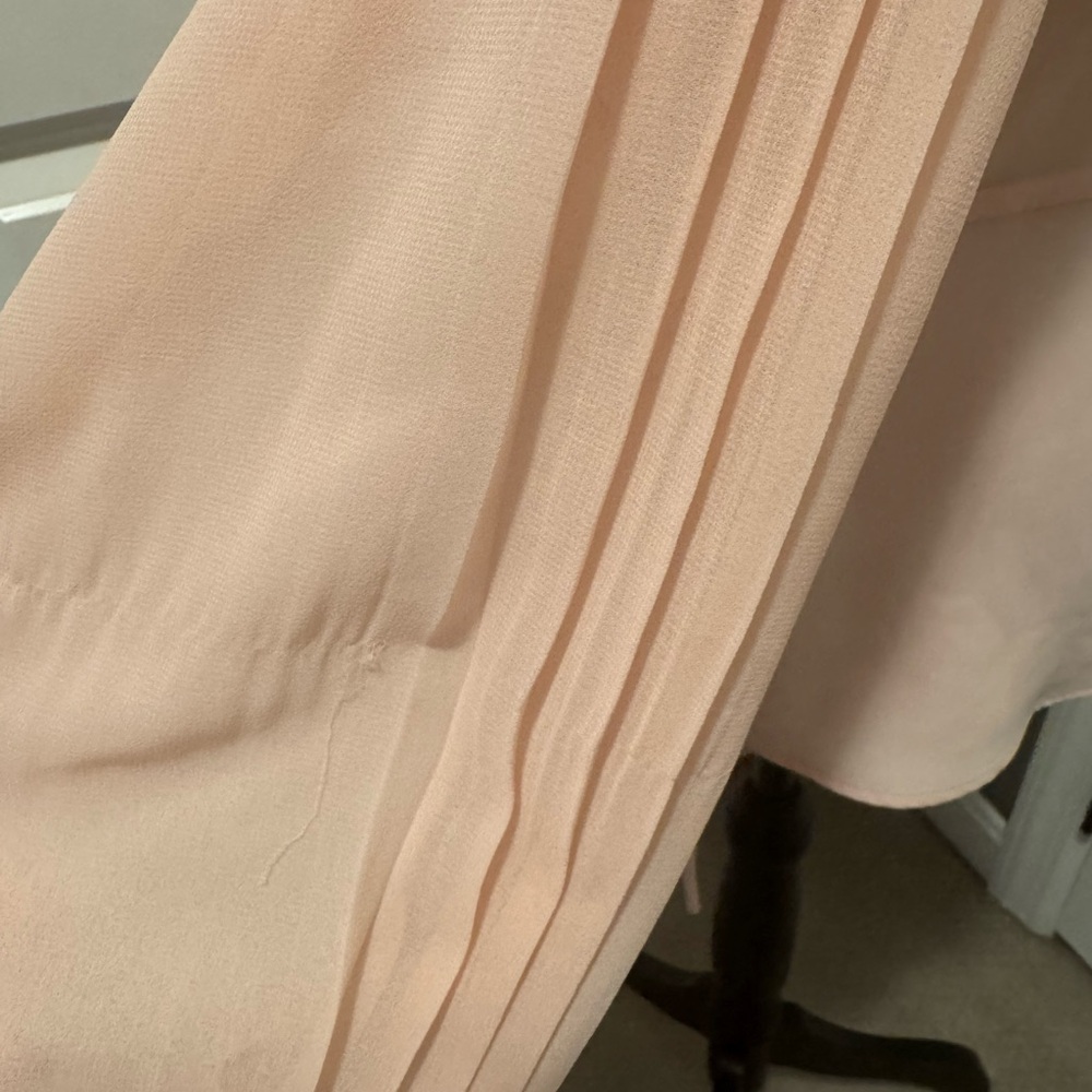 White House Black Market Pink Wrap Blouse - Picture 3 of 6